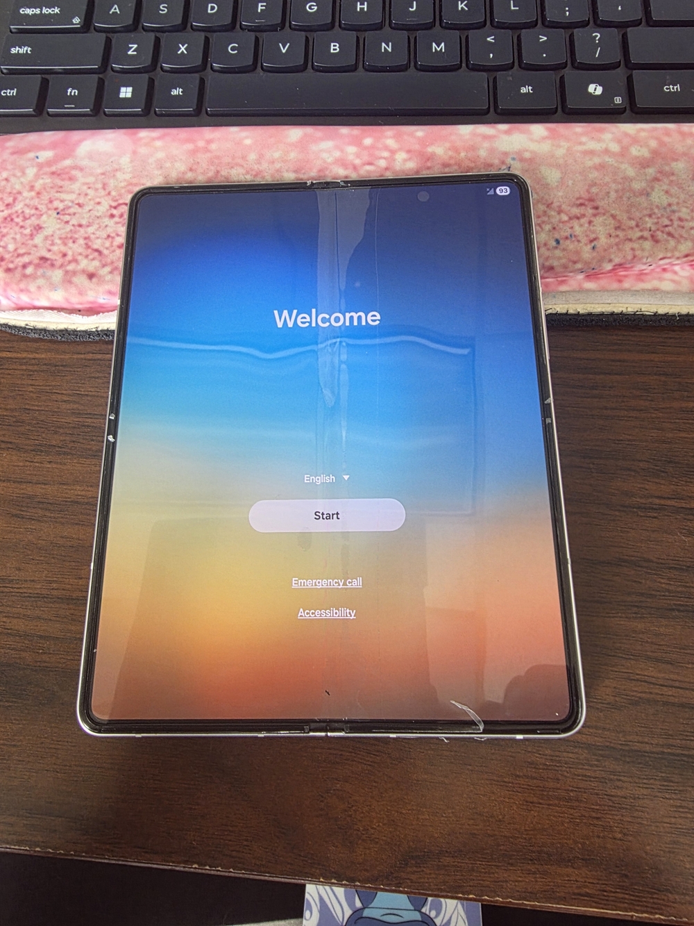 Samsung Foldable Tablet - Black Frame with Gradient Display